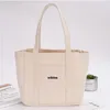 New ECO Canvas Tote White Handbags Tote bags Reusable Cotton grocery High capacity Shopping Bag 210315225N
