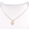 Collier chaîne coeur colliers bijoux pendentifs designers accessoires designer femmes or rose titane acier pendentif à breloque