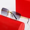 square carti glasses sunglasses for men designer gold alloy frames Uv380 frameless square driving eyewear outdoor goggle men metal270x