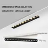 Faretto a LED a griglia lineare senza montatura Nessun design di illuminazione principale Moderno 5W 10W 20W Lampada da installazione incorporata magnetica Fixture2401