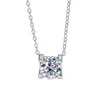 Merryshine 2023 Partihandel 925 Sterling Silver Women Jewelry Rainbow Blue Colorful Moissanite Necklace