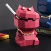 1pc Unique Hippo Ashtray With Cover For Home Office Living Room, Creative Desktop Cartoon Decoration