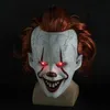 Movie s It 2 Косплей Пеннивайз Клоун Джокер Маска Тима Карри Маска Косплей Хэллоуин Вечеринка Реквизит Светодиодная Маска Маскарадные маски весь f234K