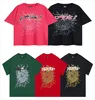 camisa de aranha mens camiseta gráfico camisetas roupas roupas hipster vintage lavado tecido rua graffiti estilo rachaduras padrão geométrico alto peso a2