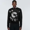 Amiresweater designer tröja toppkvalitet kvinnors tröjor nya svart gummi skivslogan brev jacquard mäns lösa par runda nacktröja tröja