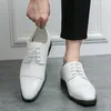 Dress Shoes Golden Sapling Wedding Shoes for Men Fashion White Leather Oxfords Men's Formal Shoes Casual Business Flats Dress Party Footwear 231208