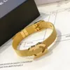 Merkontwerper Meisjes dames letter C horlogeriem armbanden elegant 316L roestvrij staal 18K Goud zilver roos Armbanden logo graveren Mode-sieraden Dame Feest