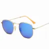 Moda Aile Güneş Gözlüğü Kadın Erkekler Vintage Tasarımcı Altıgen Güneş Gözlük Aynalı UV400 Gözlük Vakalarla Bayanlar için254T