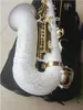 Top novo saxofone alto A-992 e-flat branco sax instrumentos musicais profissionais tocando com estojo