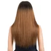 yielding Lace Wigs Xuchang wig highlight dyed wig 22 inch long straight hair Hair Wig piano color headcover