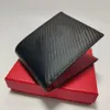 Fashion Man Wallet Red Pocket Pocket Cards Portable Detent Titular Luxunhas Fold Coin Burse vem com caixa de designer de caixa Mini Wallets3247