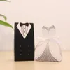 Gift Wrap 100Pcs Bridal Bag Cases Groom Tuxedo Dress Gown Ribbon Wedding Favor Candy Box213h
