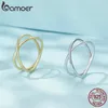 Anillos de boda 14k chapado en oro x anillo delicado minimalista 925 anillo cruzado de plata esterlina para mujeres joyería de promesa SCR543 231208