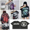 camicia hellstar maglietta da uomo maglietta grafica magliette abbigliamento vestiti hipster tessuto lavato vintage Street graffiti Stile cracking Motivo geometrico Peso elevato A2