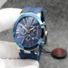 Stile individuale Dual Time Exquisit Orologio da uomo Cronografo al quarzo Numeri romani Marcatori Orologi da uomo all'aperto Hammerhead Shark Blue R288C