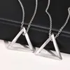 Collier pendentif à breloque Triangle en acier inoxydable, chaîne, bijoux à la mode pour hommes, collier personnalisé