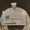 Ciondolo ghiacciato Lettera personalizzata Nome Personalizzato Rotondo Moissanite Diamante Make Pass Diamond Tester VVS Diamond per uomo Collana di diamanti Moissanite alphanu personalizzato