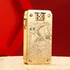 CHIEF CF238 Original Copper Catapult Kerosene Lighter Double-sided Engraving Brass Open Flame High-end Men's Gift