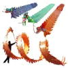 Chinese Party Celebration Dragon Ribbon Dance Props Colorful Square Fitness Products Funny Toys For Children Adults Festival Gift2416