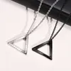 Collier pendentif à breloque Triangle en acier inoxydable, chaîne, bijoux à la mode pour hommes, collier personnalisé