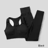 2PCS/3PCS Kobiet dresowy sześcienowy zestaw jogi na siłowni fitness odzież sportowa Kobieta Trening Legginsy Top Bra Sport Ubrania 210813