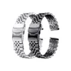 Bracelet en acier inoxydable, 18mm, 19mm, 20mm, 21mm, 22mm, 24mm, 26mm, pour femmes et hommes, argent, métal massif, Bracelet de montre, accessoire 337p