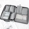 Torby do przechowywania 7 Set Packing Cubes z torbą na buty - Obrońca bagażu na kompresji 207R