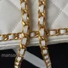 10A Calfskin Designer Bag Women's Chain Embellished Tote Bag 23.5cm Metal Patch Leather Strap Crossbody Bag Caviar Leather Shoulder Bag Fashion Tote Bag Wallet