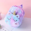 Yumuşak Peluş Okul Mochila Unicorn Sırt Çantası Sevimli Çocuk Oyuncak Toys Bag 3D Karikatür Hayvan Okul Çantası Öğrenci Çocuk Omuz Sırt Çantaları2777