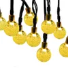 Strings Solar Energy String Lights Clear Bulbs Christmas Day Lanterns LED Bubble Bead Ball 60 Outdoor Decoration Flashing LightsLE275S