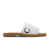 Chloe Luxury Designer Sandals Famous Designer Women Slippers Woody Flat Heels Mules Slides Cloud Embroidered Linen【code ：L】Sandale Espadrille Wedge Sliders