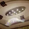 Chandeliers M Nice Design D 100% Oval Crystal Wave Lamp Lustre LED Home L800 w200 h600mm Modern Lighting285L