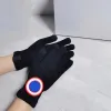 Designer Gloves Women Warm Winter Sheep Luxury Five Fingers Gloves Men Black Grey Color Glove