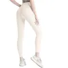 Lu-Yoga Leggings Shorts och Fleece Caprice Clothing Women's Pants Sports Fiess Wear Girls Running