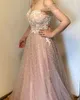 Aso ebi 2024 arabe blush rose a-line the fuyer robes en dentelle perle du soir bal de fête formelle anniversaire célébrité mère de robes de marié habille zj042