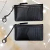 7 sterren Uitstekende kwaliteit Italië Boar Cowhide Lederen ritssluiting rond Men Wallet Card Holder Meerdere zakken Dunne kaartkoffer Leisure Des315m