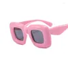 Sonnenbrille KAMMPT Übergroße quadratische Männer Frauen Mode aufgeblasene Rahmen Shades Brillen Trendiges Design UV400 Goggle Sun Glasses220E