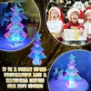 Noviteiten LED Kleurrijke Kerstboom Licht Romantische Kerst Decoratie Tafellamp Voor Desktop Slaapkamer Woonkamer Home Decor Kerstcadeaus 231208