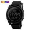 SKMEI Business Simple Watch Men PU Strap Multifunction LED Display Watches 5Bar Waterproof Digital Watch reloj hombre Shippin243B