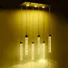 Regal moderne bulle cristal colonne lustres LED Restaurant lampes suspendues lampe d'éclairage personnalité Bar salle à manger salon Lumin237D