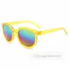 Mode enfants plage vacances lunettes de soleil enfants coloré cadre rond lunettes filles Uv 400 lunettes de protection crème solaire Z5911