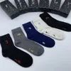 2023 Designer-Herren- und Damensocken Fünf Paar luxuriöse Sport-Winter-Mesh-Buchstaben-bedruckte Socken aus bestickter Baumwolle x1