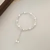 Perlé ASHIQI perle d'eau douce naturelle 925 Bracelet en argent Sterling brillant argent cassé tempérament bijoux de mode pour les femmes 231208