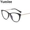 Zonnebrillen 49769 Plastic Titanium Anti Blauw Licht Retro Cat Eye Brilmontuur Mannen Vrouwen Optische Mode Computer Eyeglasses335i