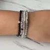 MG2013 4 MM Quartz rutilé Onyx noir Quartz de neige Labradorite ensemble de bracelets femmes Mini pierres précieuses poignet Mala bijoux