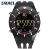 SMAEL montres numériques étanche grand cadran LED affichage chronomètre Sport extérieur noir horloge THOCK LED montre Silicone hommes 8002259w