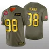 Houston''texans''men 99 J.J. وات 4 Deshaun Watson 22 Gareon Conley Custom Women Youth Olive Golden Jersey Salute to Service