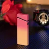 Mini briquet électrique coupe-vent en métal, Double Arc USB, Plasma, sans flamme, affichage de puissance sensible au toucher, cadeaux pour hommes
