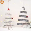 Vrolijk Kerstfeest Brief Houten Hangers Ornamenten Kerstboom Ornament Hout Ambachten Voor Thuis Muur Kerstfeest Decoratie GA425346I