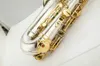 Japan Jazz New WO37 Alto Saxophone Brass Nickel Silver Plated Gold Key Professional Musical Instruments Sax With Case